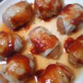 :mfmf:'s cooksnap of when they made レンジで簡単、ささみ巻きウィンナー.