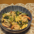 いしっころ2525's cooksnap of when they made 海老と小松菜のふんわり玉子炒め.