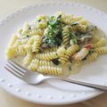 PGTips's cooksnap of when they made 海老とアスパラのチーズクリームパスタ☆.