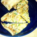 CHIHO☆★☆'s cooksnap of when they made 簡単なのに絶品○油揚げキムチチーズピザ風.