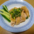 けいたん☆おかたん's cooksnap of when they made ルクエで簡単♪蒸し鶏のねぎポン酢ソース★.