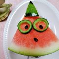 みっちゃん❇️68's cooksnap of when they made 終わりゆく夏・・・メガネのスイカ君.