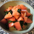 腹ペコきょうこ's cooksnap of when they made トマトとワカメの酢の物.