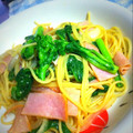 keromido's cooksnap of when they made ❀菜の花の和風パスタ〜ほんのり桜風味〜❀.