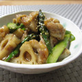 caramel-cookie's cooksnap of when they made 簡単☆鶏肉と蓮根のシャキシャキ炒め.