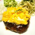 ユカまんま's cooksnap of when they made てりたまハンバーグ☆ふわとろたまごの帽子.