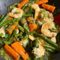 ame-ikuru's cooksnap of when they made エビとスナップエンドウ炒め.