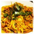 runa1021's cooksnap of when they made 豆乳でキムチクリームスパゲティ.
