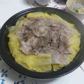 ムーちゃん☆★'s cooksnap of when they made 余り物で♪豚肉と白菜ともやしのタジン.