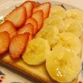 おつね's cooksnap of when they made イチゴ＆バナナのメープルトースト.