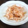 亜久里's cooksnap of when they made もやしとささみのキムチ和え.