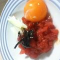 ゆうぽん0113's cooksnap of when they made マグロの韓国風ユッケ.