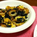 umizarusuki's cooksnap of when they made お弁当の片隅に☆竹輪＆卵＆ワカメ炒め♪♪.