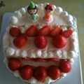 こうた６１４'s cooksnap of when they made ☆３段ひなまつりケーキ☆.