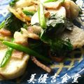 ぴっちい's cooksnap of when they made 里芋・ほうれん草・ベーコンのシンプル炒め.