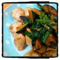 えるもー's cooksnap of when they made 鶏胸肉と小松菜のﾊﾞﾀｰｶﾞｰﾘｯｸ炒め.