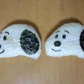 ぁーチャン★'s cooksnap of when they made らくらくスヌーピーおにぎり.