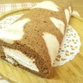 mkro's cooksnap of when they made ノンバター☆ホワイトショコラロールケーキ.