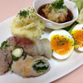 松下家のSUZUさん's cooksnap of when they made 豚ﾊﾞﾗとﾚﾀｽの肉巻＆ﾙｯｺﾗｻﾗﾀﾞ.