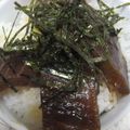 あっこりんママ's cooksnap of when they made マグロの漬け丼《大葉にんにく醤油》.
