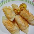 ゆみらんたん's cooksnap of when they made 餃子の皮　de　パリパリマヨ玉焼き❤.