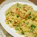るるおか's cooksnap of when they made エビとグリーンピースのチャーハン.