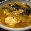 ラディ子's cooksnap of when they made 玉ねぎとわかめの卵キムチスープ.