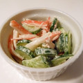 Fire-King's cooksnap of when they made 我が家の定番☆カニかまときゅうりのサラダ.