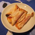 m@n@'s cooksnap of when they made 簡単！お弁当に☆餃子の皮でミニブリトー風.