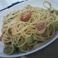 みずちな's cooksnap of when they made ブロッコリーとウインナーの梅パスタ.