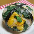 まじゅじゅ's cooksnap of when they made 野沢菜とスクランブルエッグのおにぎり☆.