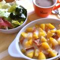 みかくりぃィむ's cooksnap of when they made 桃のクリームパングラタン＊ふるぱん＊.