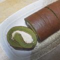 ももたろうにゃー's cooksnap of when they made 黒糖ｸﾘｰﾑ♪しっとり♪抹茶ロールケーキ.
