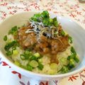 バカリャウ's cooksnap of when they made 納豆シラス丼並なご飯☆.