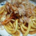 hitomiyasu's cooksnap of when they made キムチ焼きうどん.