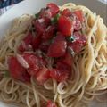 yukitty81's cooksnap of when they made トマトと大葉の冷製ツナパスタ.
