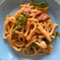 R2016's cooksnap of when they made 冷凍うどんで！ナポリタンうどん.