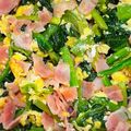 ♡ちかりんです♡'s cooksnap of when they made ホウレン草とベーコン卵炒め♪.