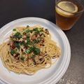 ほか弁ママ's cooksnap of when they made 椎茸・ベーコンパスタ♬トリュフ風♬.