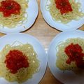 まぇち's cooksnap of when they made 給食★トマトバジルソースパスタ.