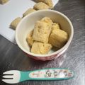 真観子さん's cooksnap of when they made 離乳食に！レンジでバナナきな粉蒸しパン.