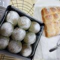 ぷっくりさん。's cooksnap of when they made よもぎ粒あん★ちぎりパン（HB生地）.