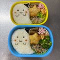 Chaaa_room's cooksnap of when they made キャラ弁＊ハロウィンおばけ弁当♪.