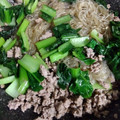 ☆hikonyan☆'s cooksnap of when they made 豚のひき肉と小松菜の春雨炒め.