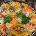 夕暮れコスモス's cooksnap of when they made フライパンで簡単！我が家のパエリア.