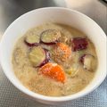 azbjbn's cooksnap of when they made さつまいものごま味噌豆乳汁.