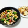 みさきっちん♪'s cooksnap of when they made アヒージョ☆エビマッシュルームブロッコリ.