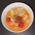 WOODs´'s cooksnap of when they made じゃが芋とニンニクのトマトスープ❣.