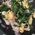 蝶々♡'s cooksnap of when they made 栄養満点☆ケールと卵のマヨネーズ炒め.