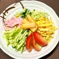 にきけん's cooksnap of when they made 具材の種類が少ない冷やし中華盛り付け.
